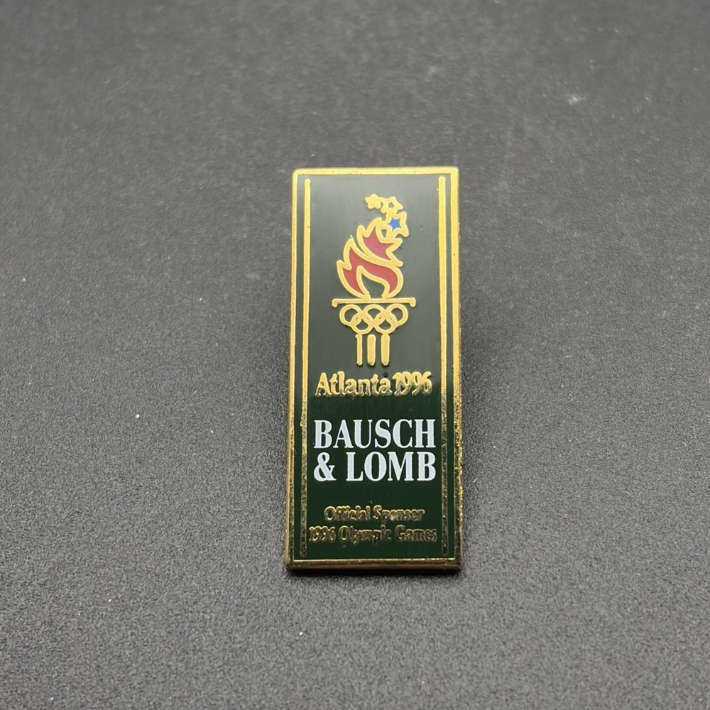 1996 Atlanta Olympics Bausch &‎ Lomb Sponsor Lapel Hat Pin